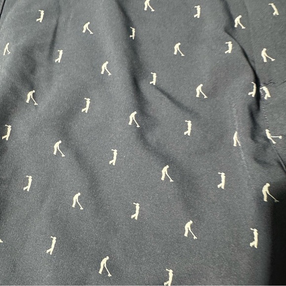 Tee Time Golf Shorts Navy Blue with White Golfer Dots Size 34 - Picture 3 of 11